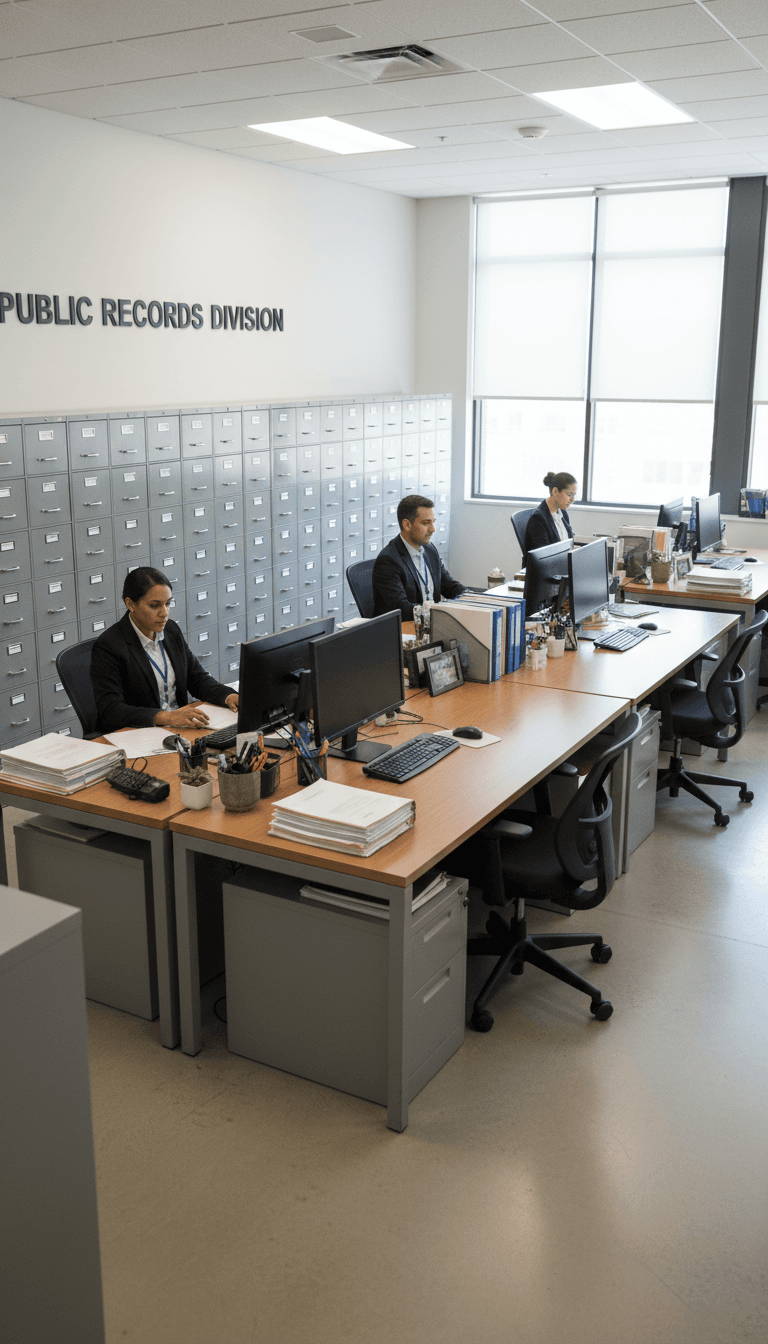 Government office with filing and desking