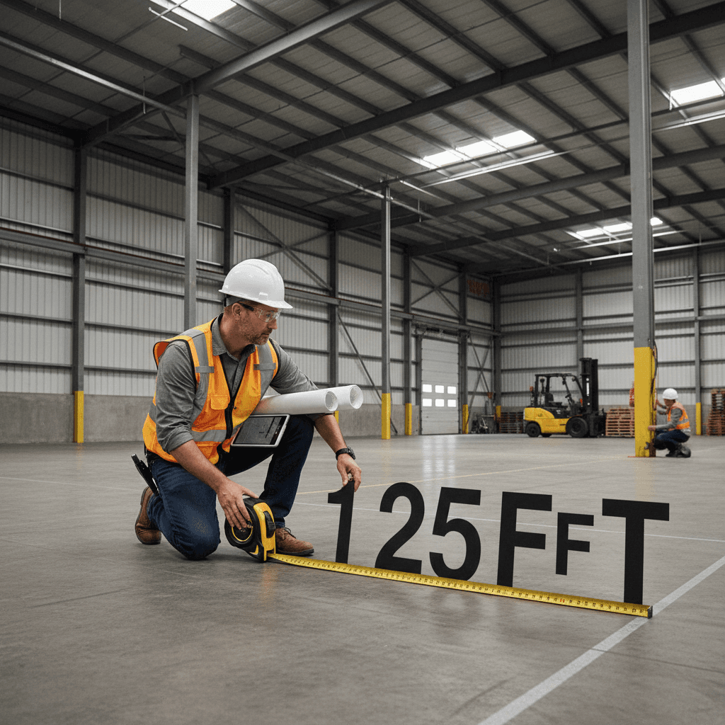 Project lead measuring a room during a site walkthrough