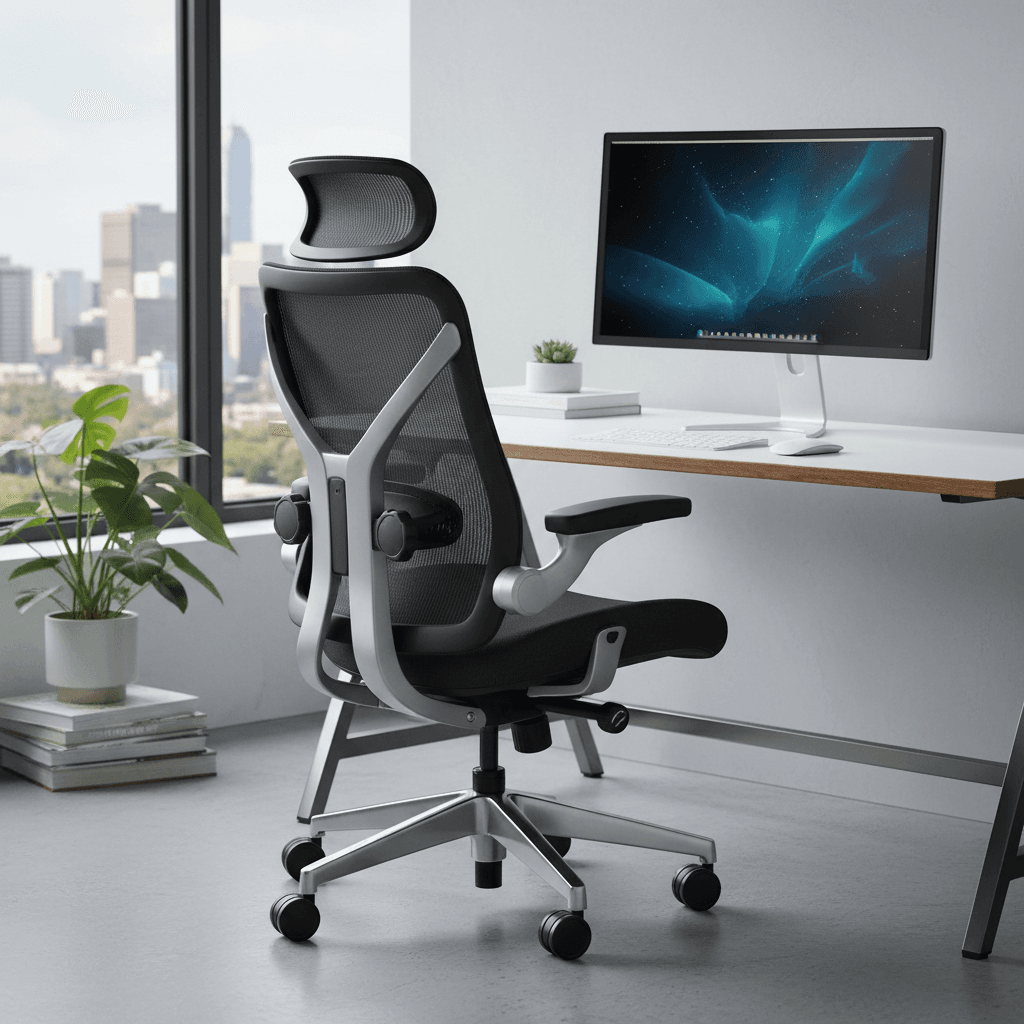 Ergonomic office chair with lumbar support