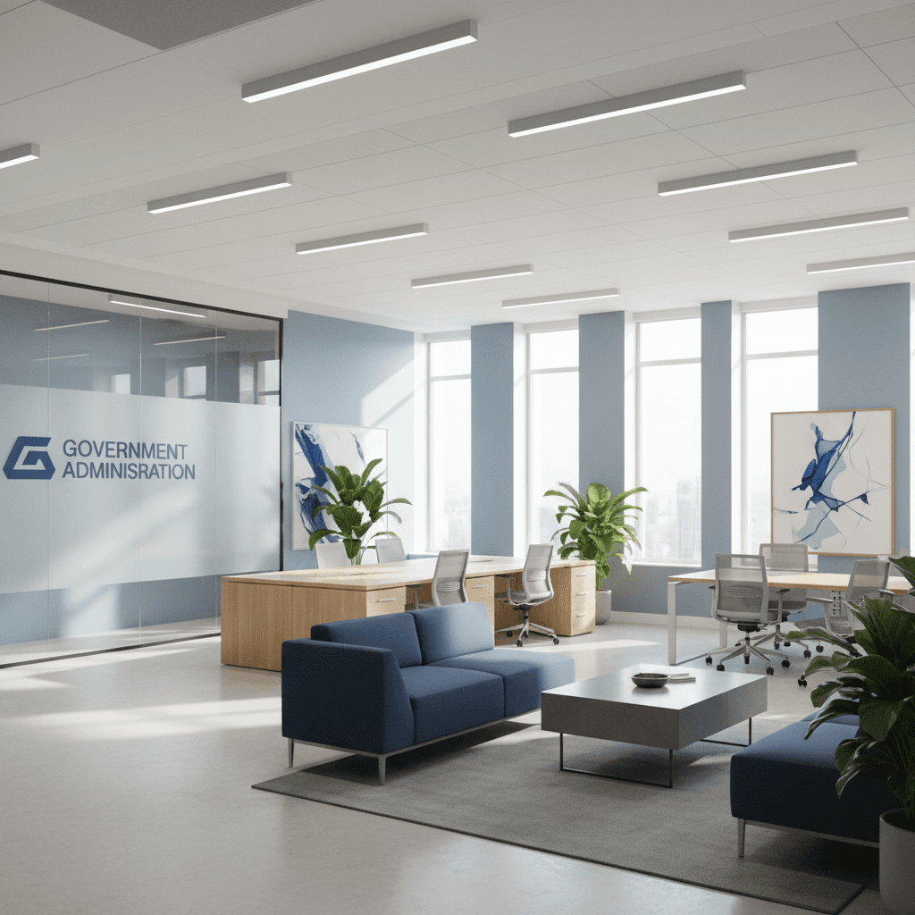 Professional government office interior with modern furniture