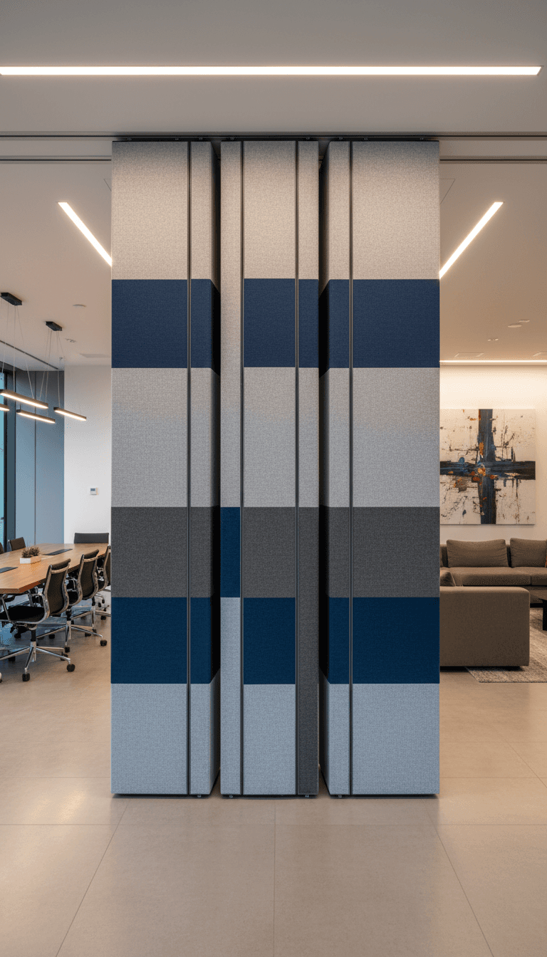 Operable wall system dividing a large room