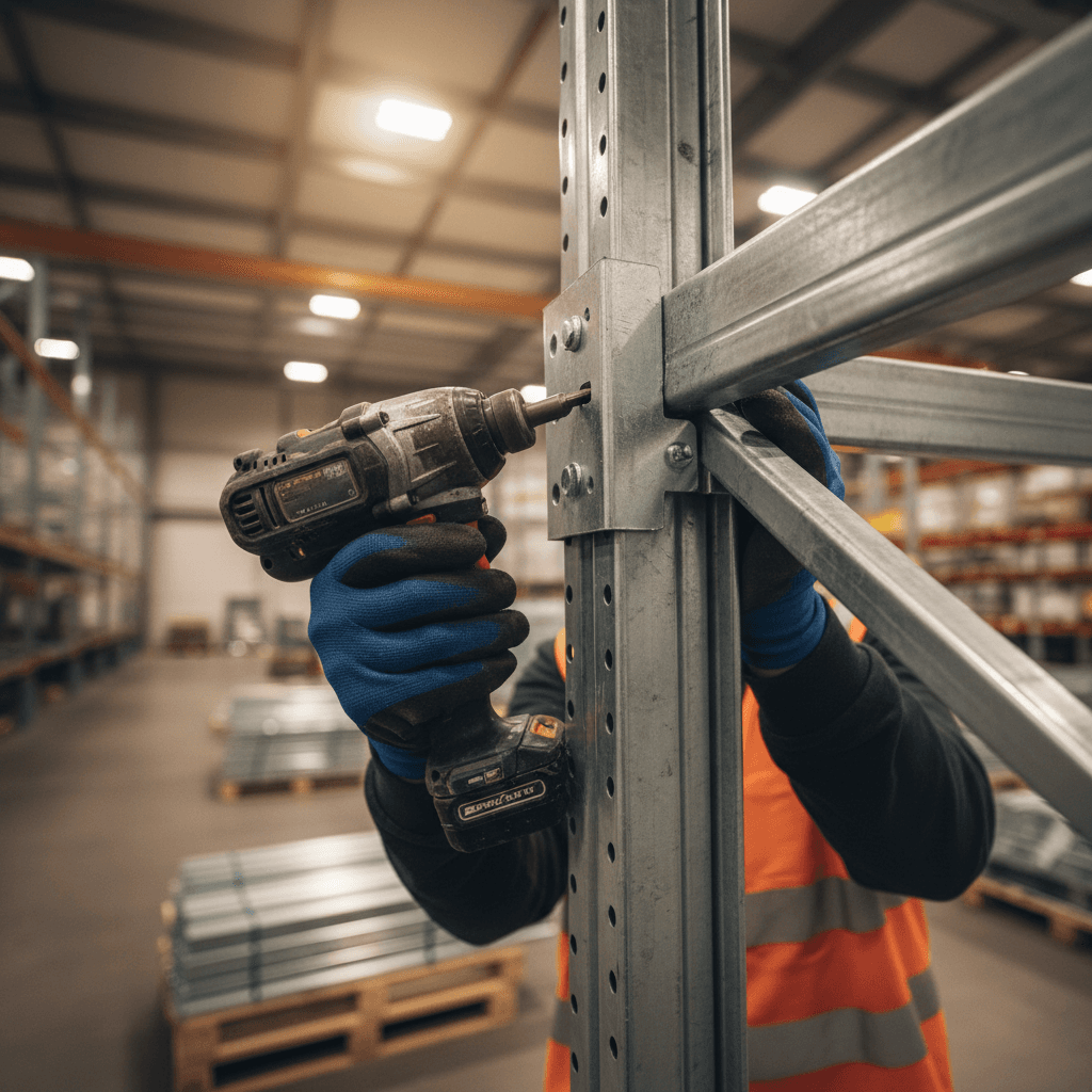 Installing a mobile compactor shelving unit
