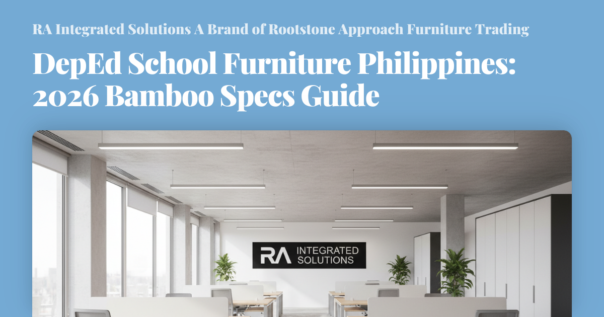 DepEd School Furniture Philippines: 2026 Bamboo Specs Guide